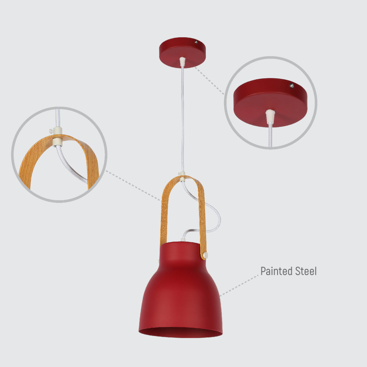 Luz colgante nórdica en forma de cono, ideal para comedores modernos, combinando funcionalidad y estilo contemporáneo.