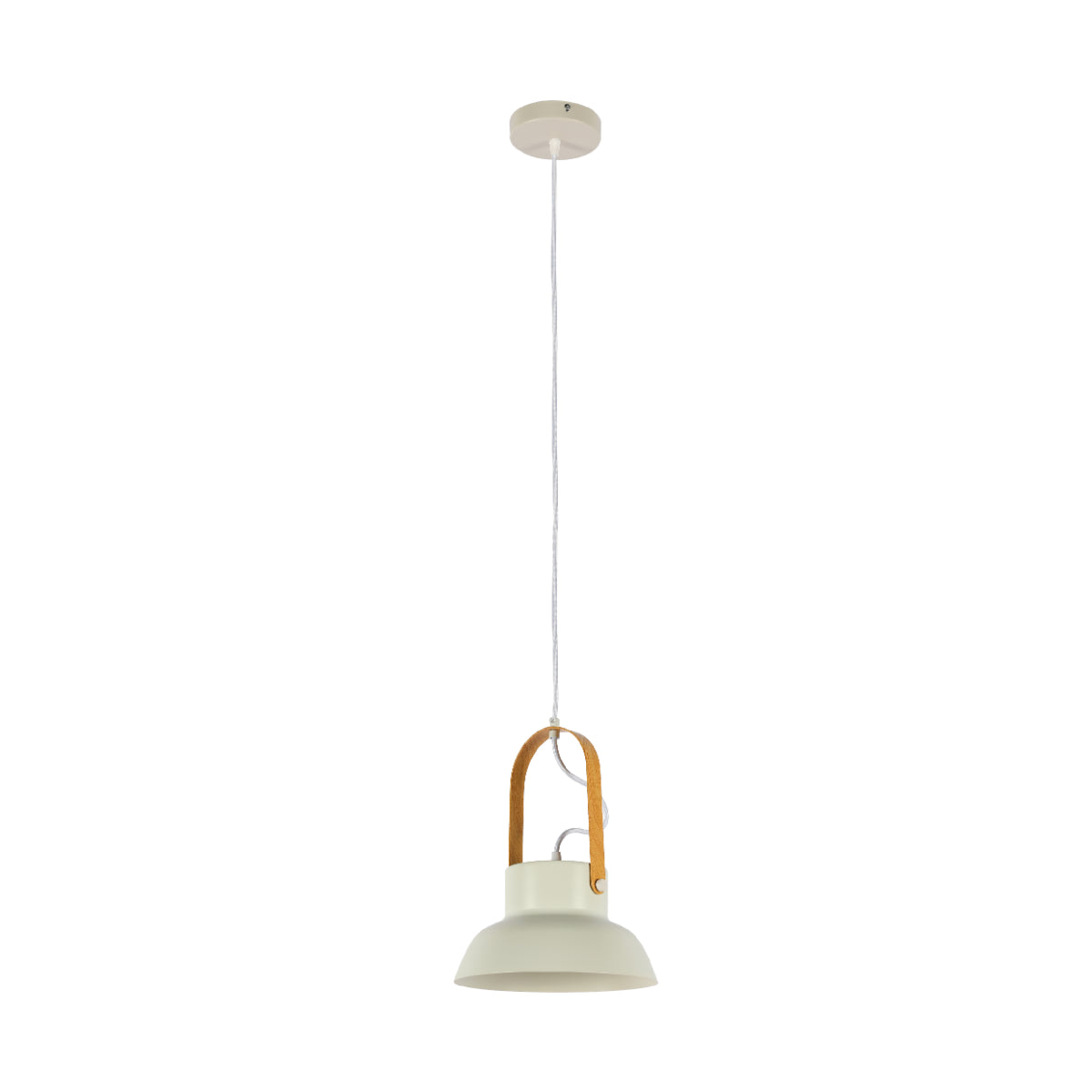 Luz colgante en forma de cono, ideal para espacios contemporáneos como comedores o cocinas con estilo nórdico.