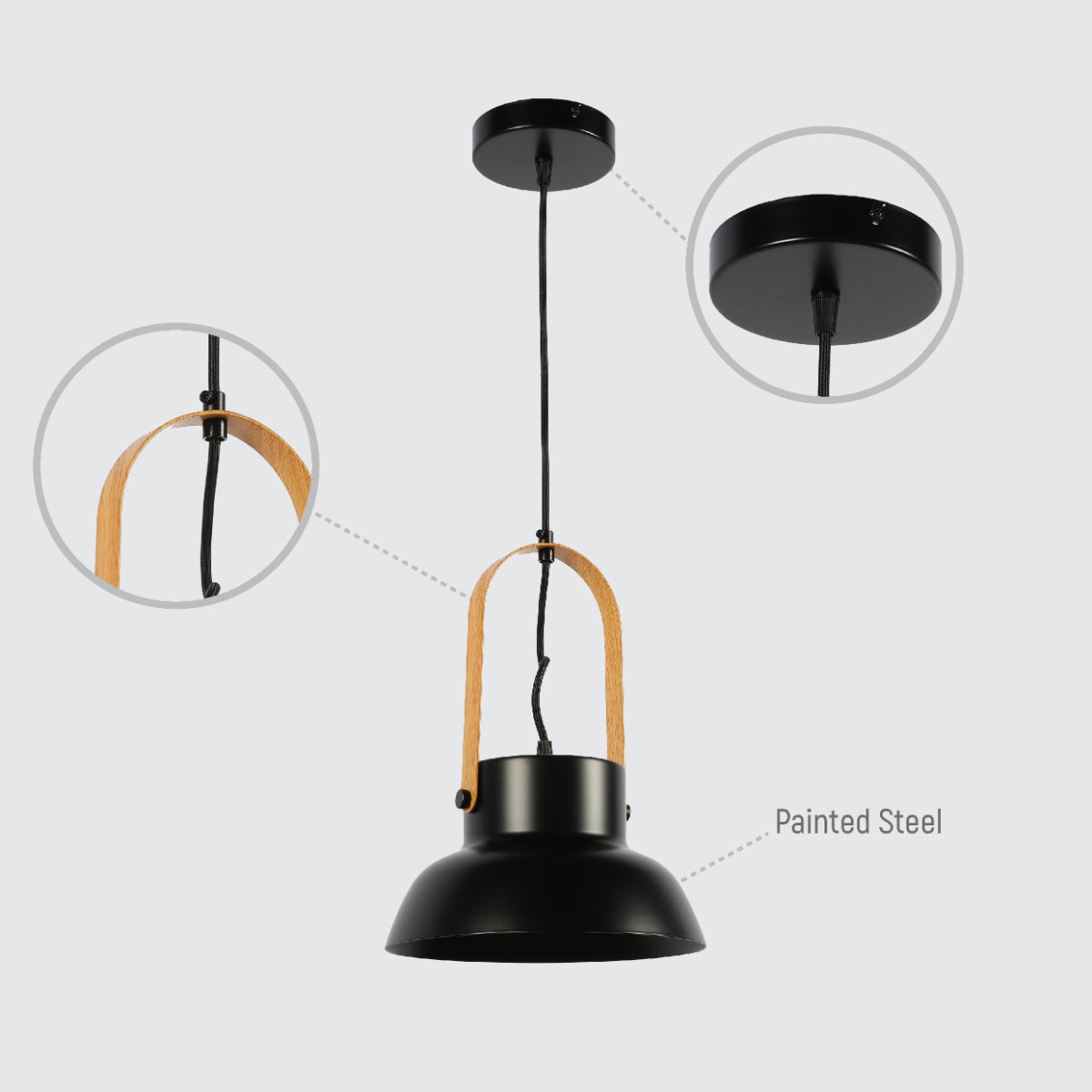 Luz colgante de cono nórdico, ideal para cocinas modernas, combinando estilo y funcionalidad en decoración contemporánea.