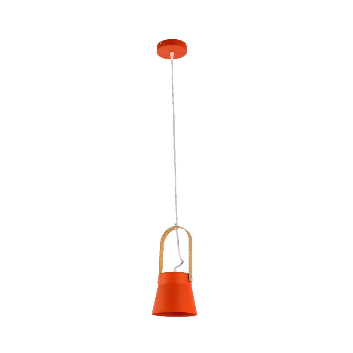 Lámpara colgante cónica de estilo nórdico, ideal para comedores modernos o cocinas, que añade elegancia y funcionalidad.
