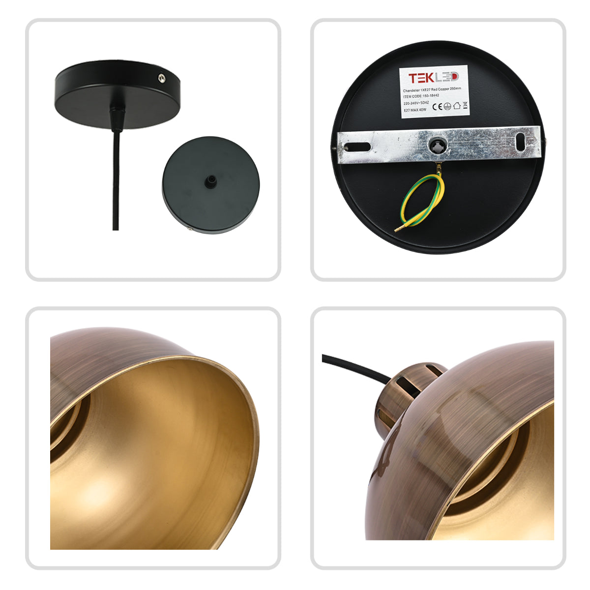 Primer plano de lámpara colgante de dome clásico, ideal para salas de estar con decoración elegante y atemporal.