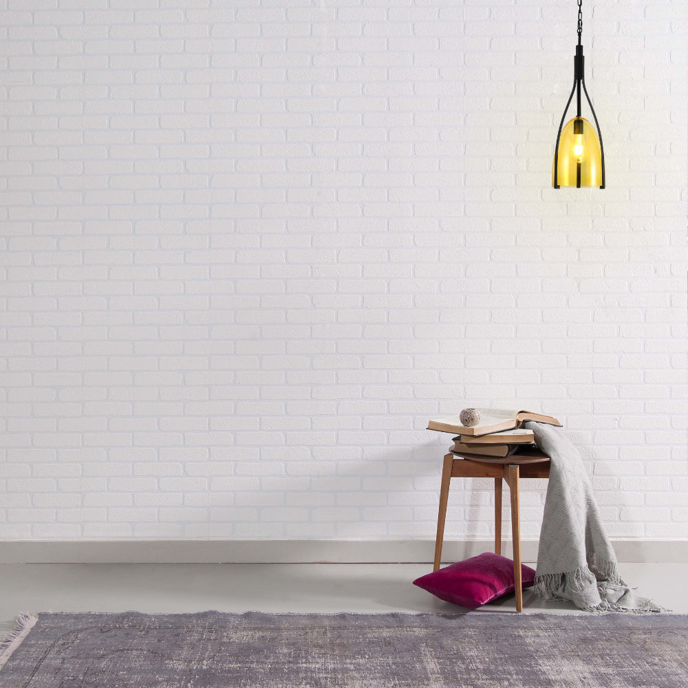 Lámpara colgante de vidrio tipo campana, perfecta para cocinas modernas con decoración elegante y luminosa.