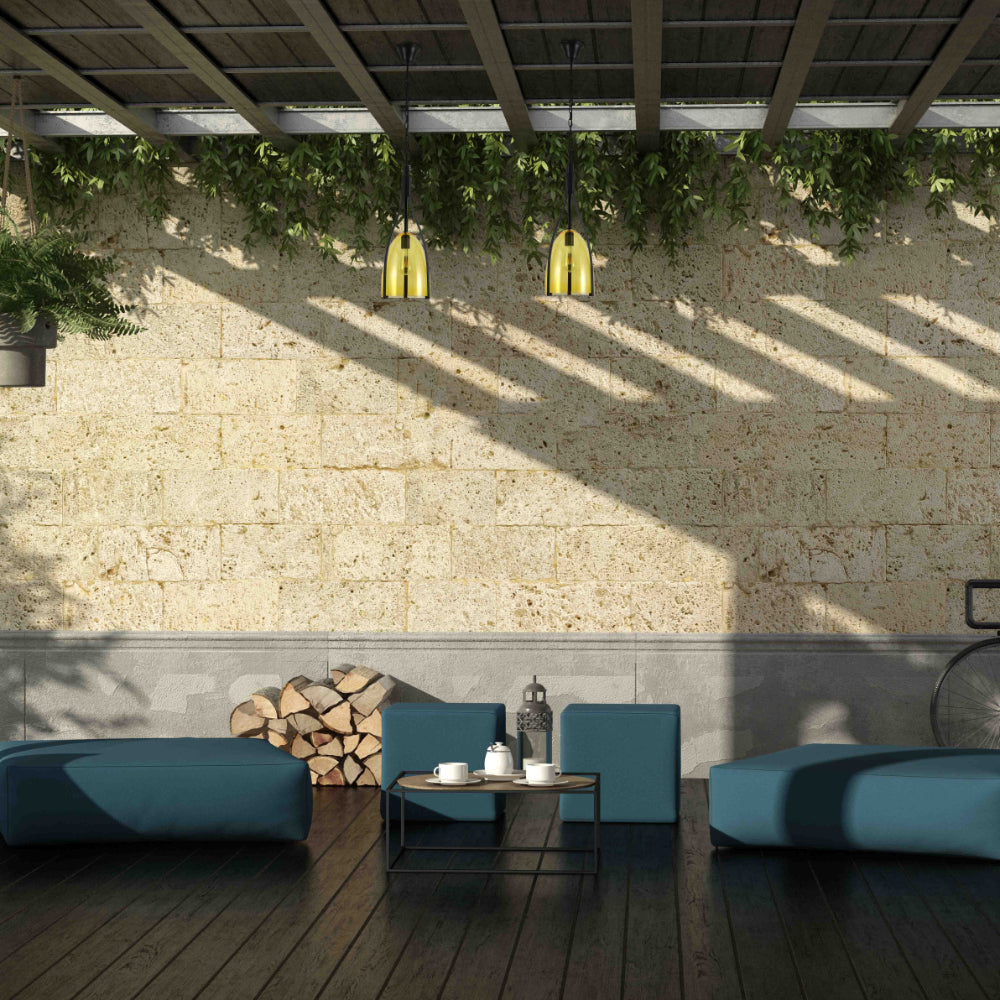Lámpara colgante de vidrio en forma de campana, perfecta para comedores con decoración moderna y acogedora.