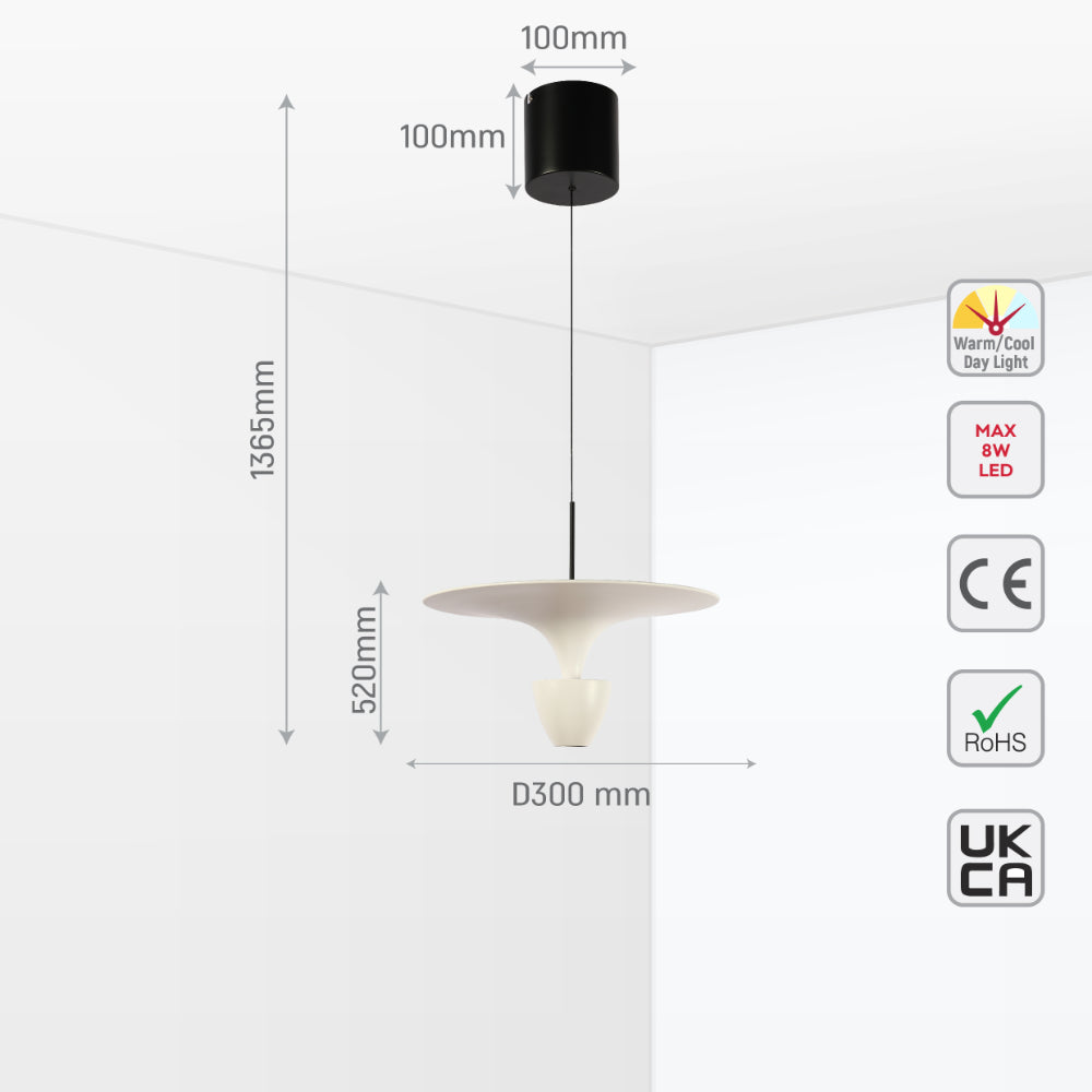 Luz colgante de diseño moderno con cuerpo en forma de fuente, ideal para oficinas contemporáneas y salas de estar elegantes.