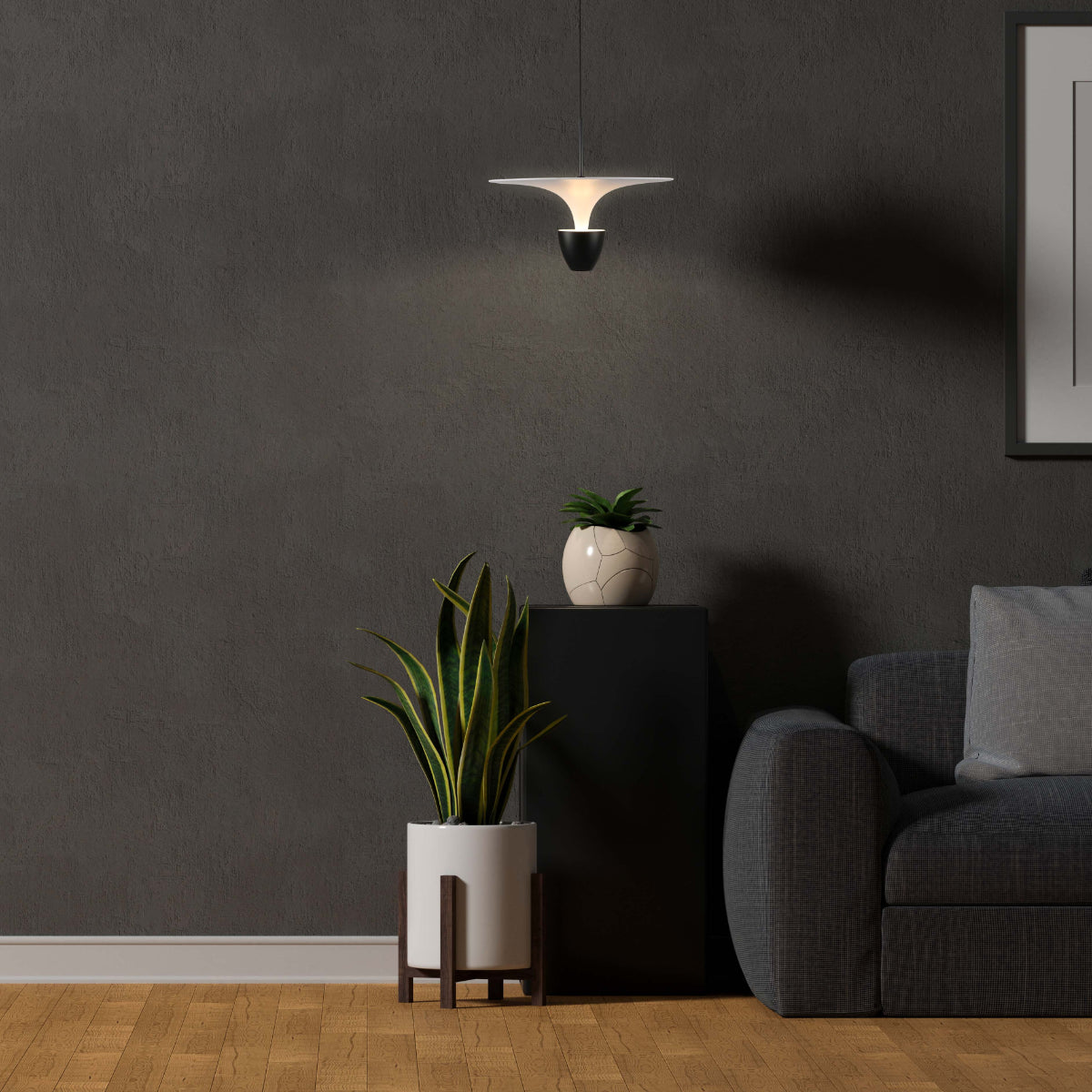 Luz colgante de estilo rústico con diseño de fuente, ideal para comedores en decoración moderna.