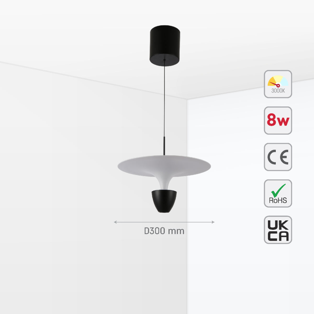 Imagen principal de una lámpara colgante tipo fuente de diseño elegante, ideal para iluminación en comedores con decoración contemporánea.