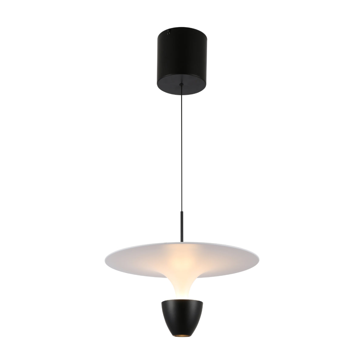 Lámpara colgante de estilo contemporáneo, ideal para salones modernos, con función de cambio de temperatura de color y diseño elegante.