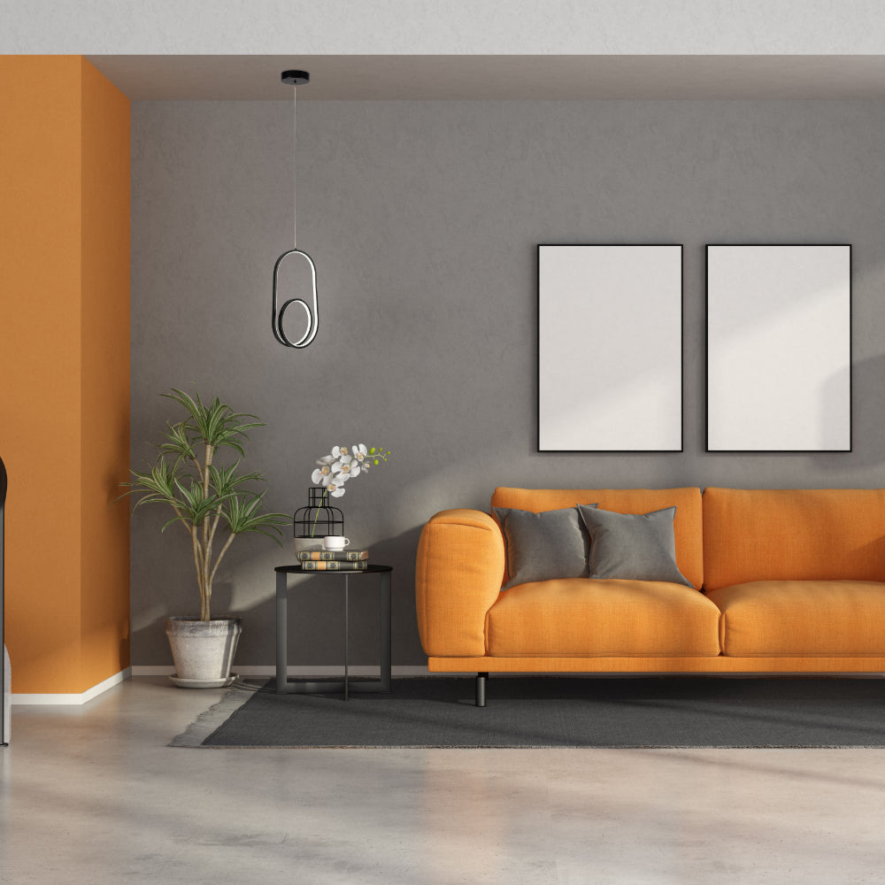 Lámpara colgante LED de anillo negro para dormitorio moderno, con diseño nórdico y función de cambio de temperatura de color.