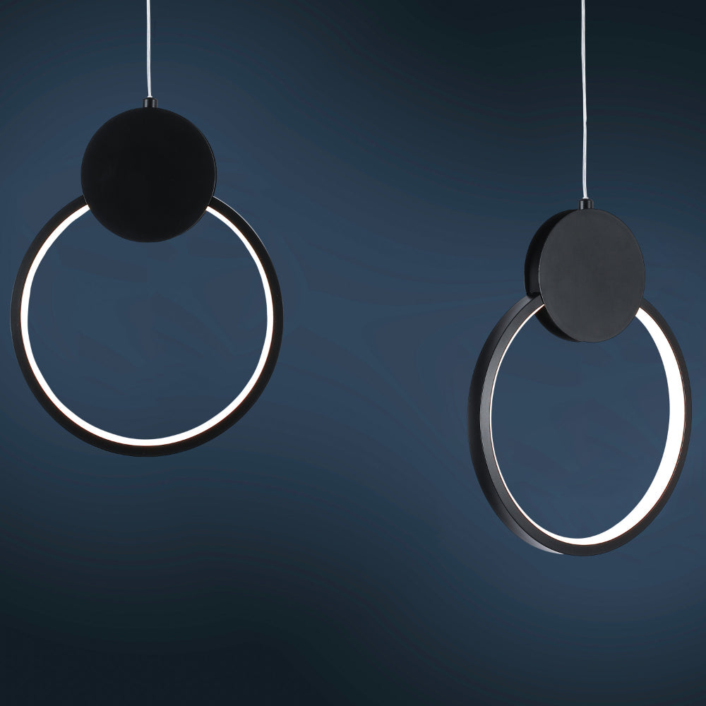 Lámpara colgante LED moderna de diseño nórdico, ideal para dormitorios con decoraciones contemporáneas, luminiscencia regulable.