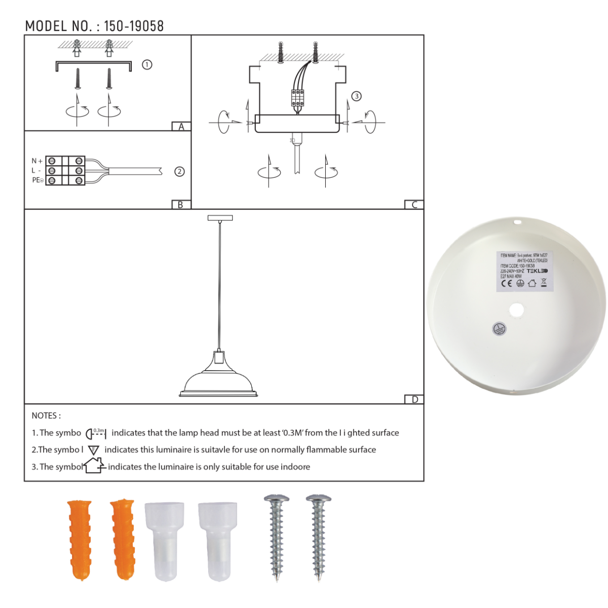 Luz colgante moderna de 38 cm con pantalla metálica, perfecta para salas de estar con estilo contemporáneo y decoración minimalista.