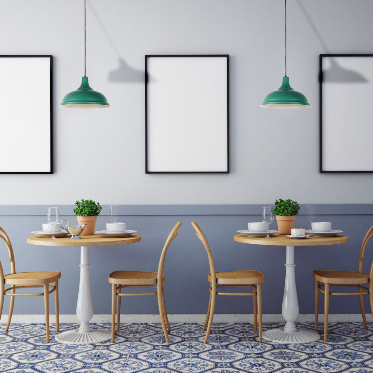 Lámpara de suspensión moderna con pantalla metálica, ideal para cocinas con decoración contemporánea y estilo minimalista.