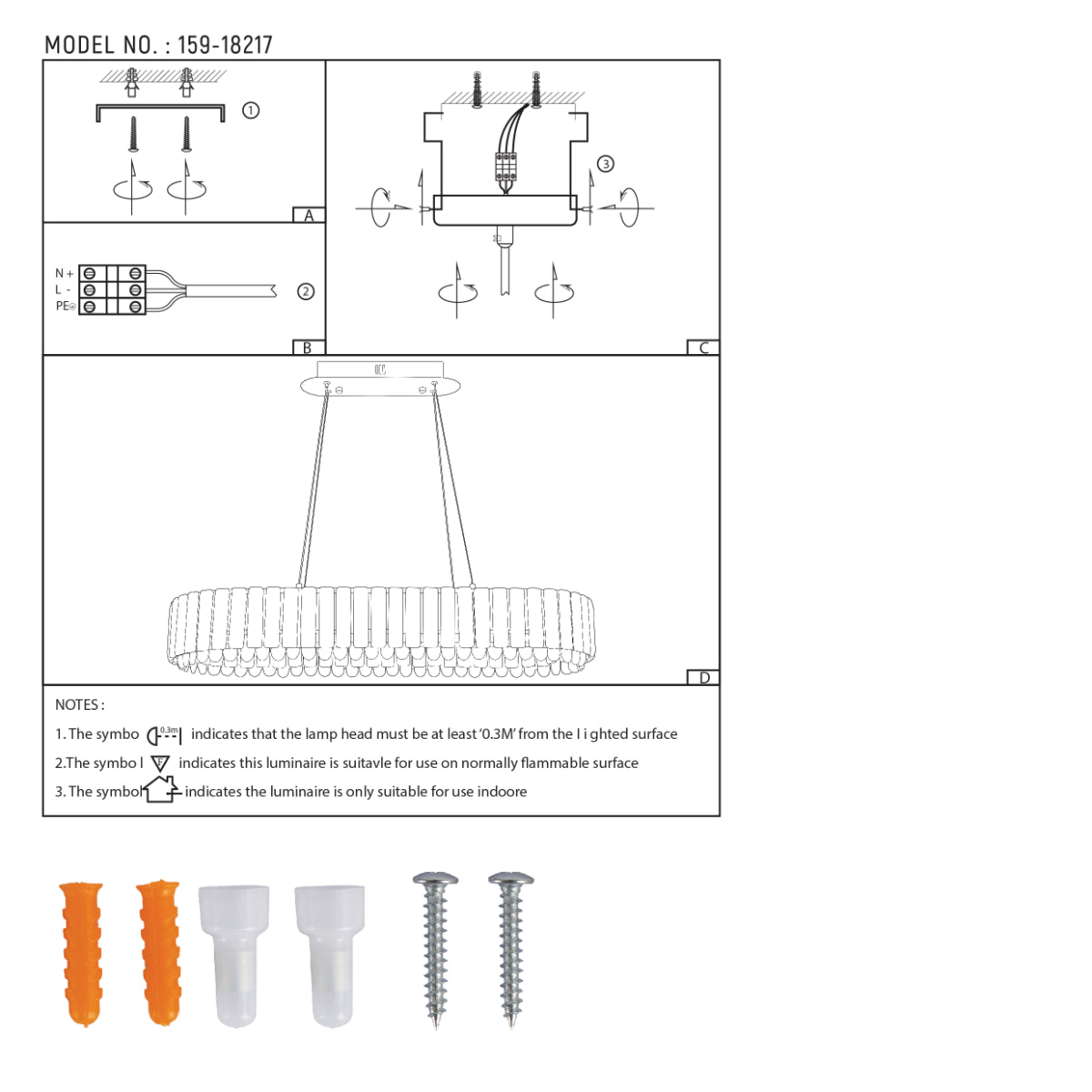 Dibujo técnico de la lámpara colgante de cristal dorado, con control remoto, ideal para salones de estilo moderno.