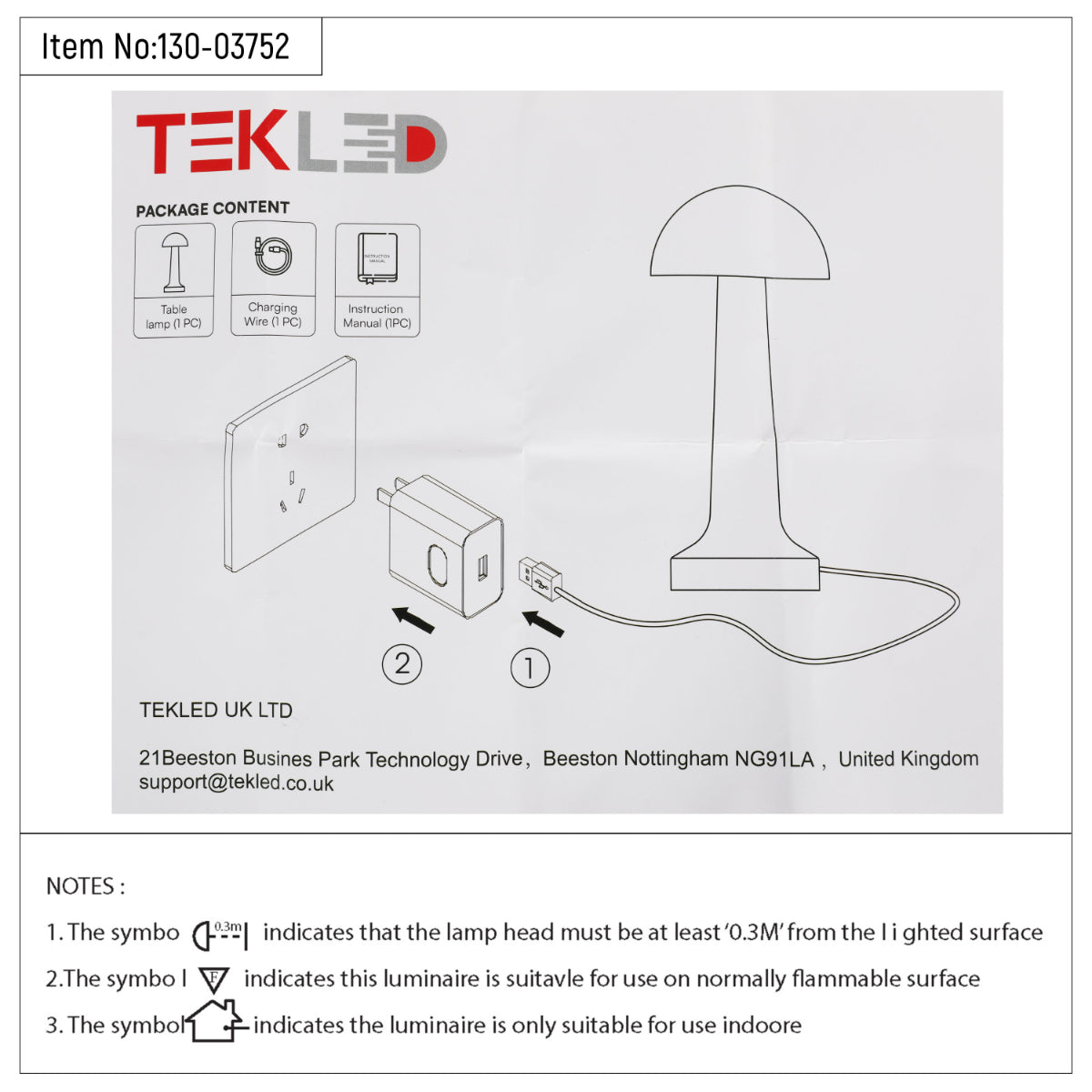 Lámpara de mesa recargable en forma de hongo, ideal para espacios modernos y acogedores, perfecta para salas de estar o dormitorios.