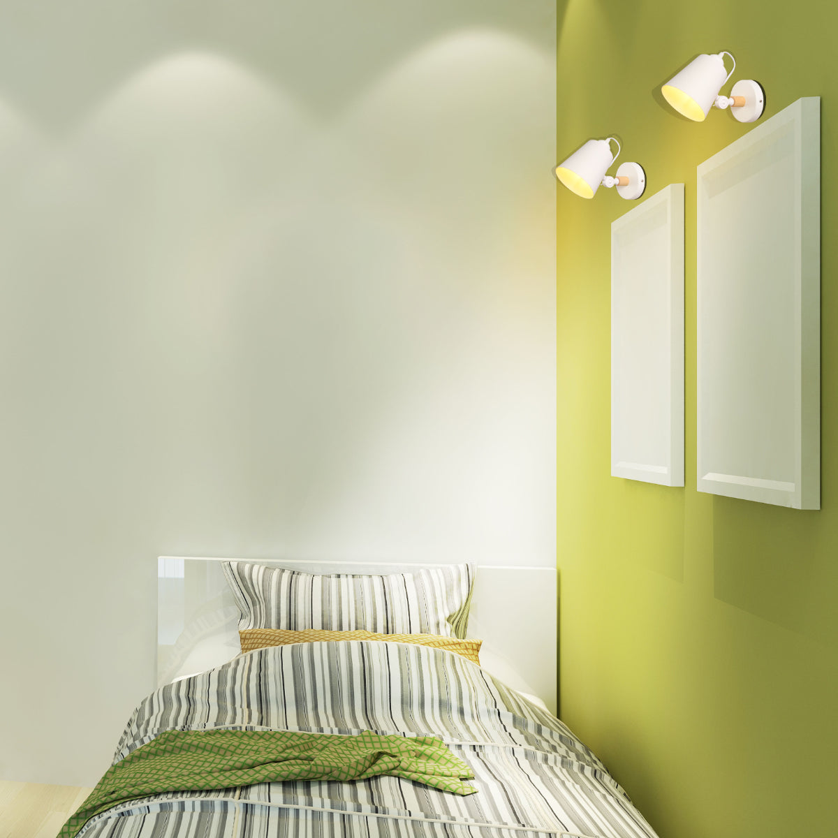 Lámpara de pared ajustable de diseño cónico moderno, perfecta para espacios contemporáneos como oficinas o salones.
