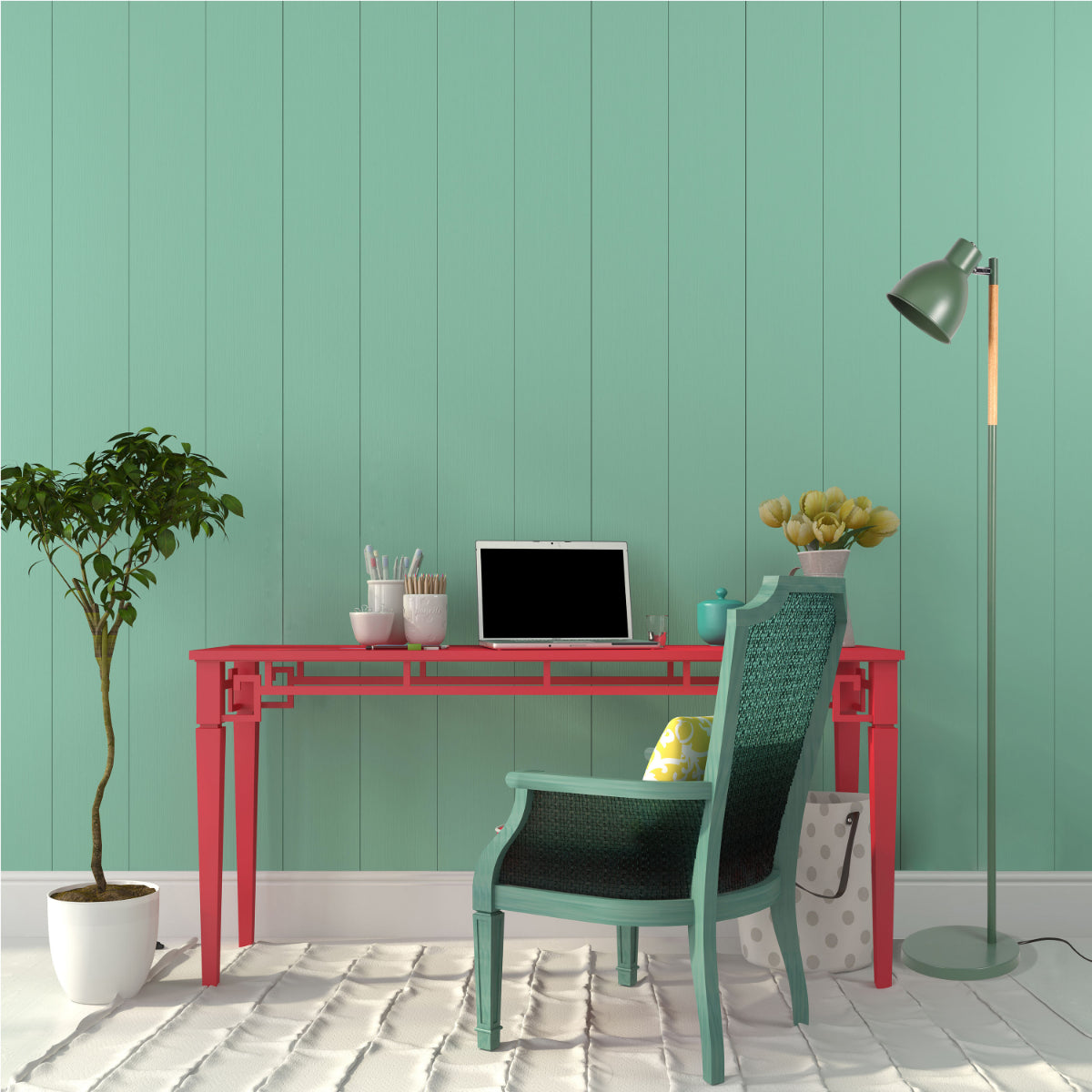 Lámpara de pie nórdica con acento de madera, ideal para salas modernas; su pantalla rotativa brinda luz funcional y estética.