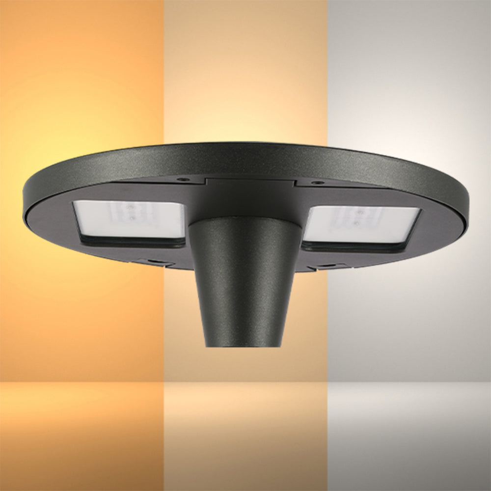 Lámpara de jardín LED de 60W, ideal para iluminar senderos en exteriores con un diseño moderno y funcional.