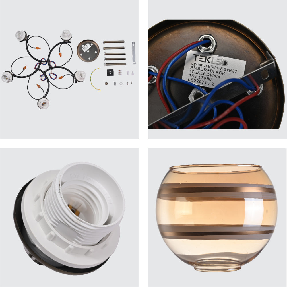 Luz de techo cónica de vidrio espejo parcial en metal cromado, perfecta para salas modernas y elegantes.