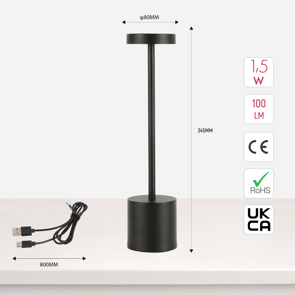 Lámpara LED portátil en forma de columna, perfecta para oficinas modernas, que ofrece control de temperatura de color y estilo minimalista.