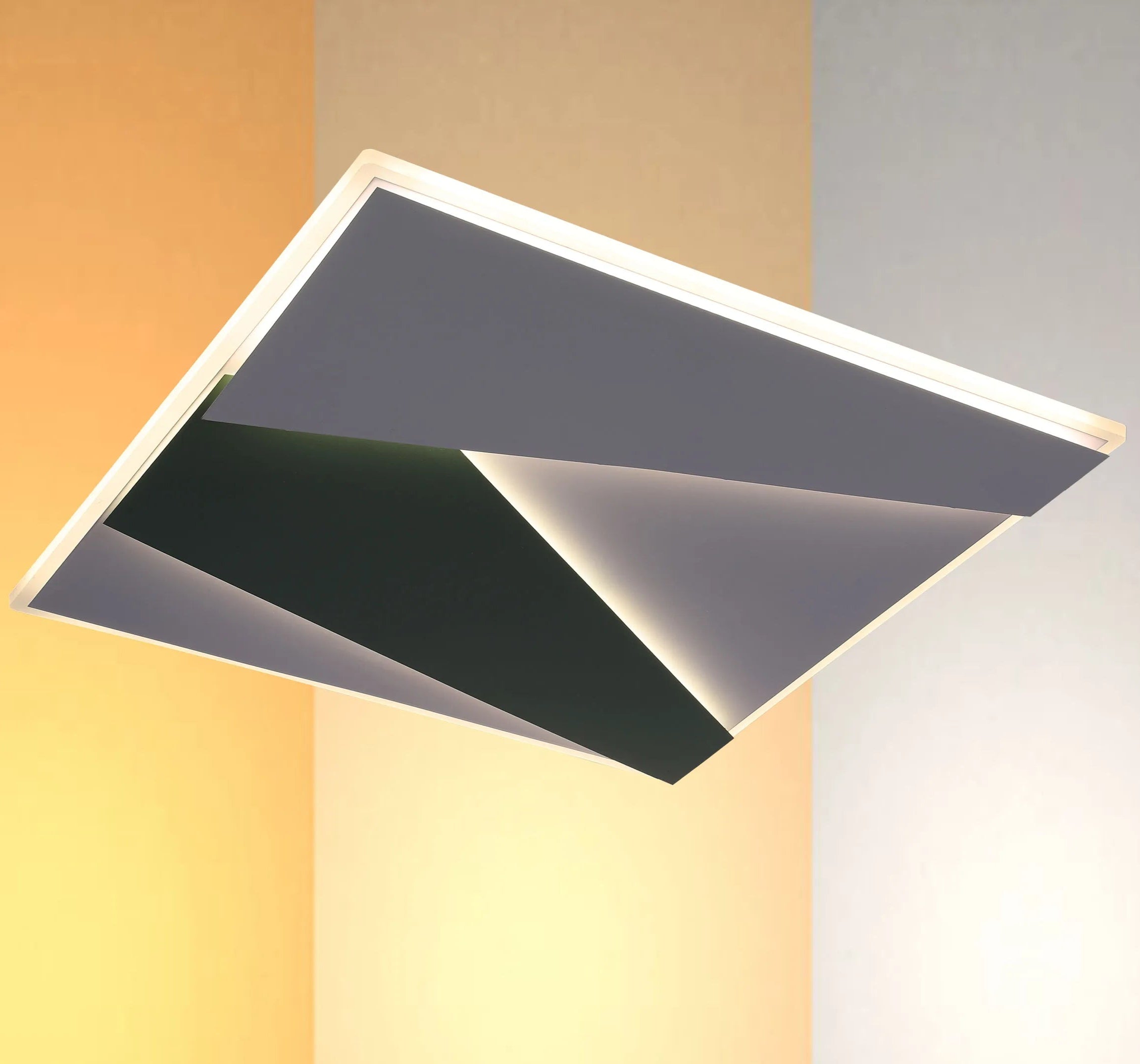 Lámpara de Techo LED en Capas con Iluminación Oculta, Montaje al Ras