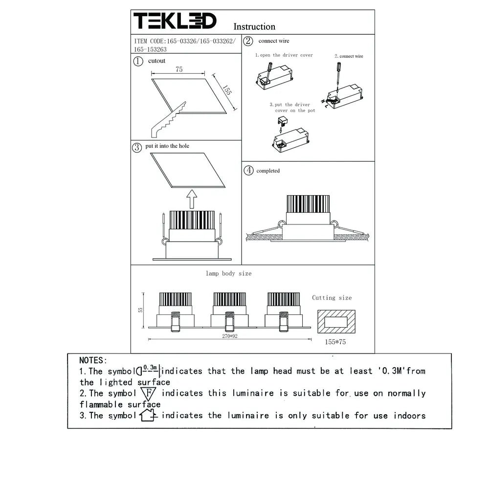 User manual for LED OC002C 3х5W 4500K BLACK -165-153263-165-153263