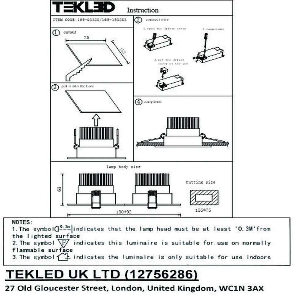 User manual for LED OC003B 2х10W 4500K WHITE -165-153283-165-153283