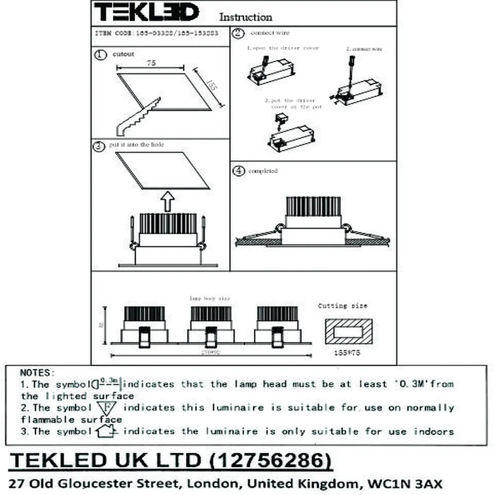 User manual for LED OC003C 3х10W 4500K WHITE -165-153293-165-153293