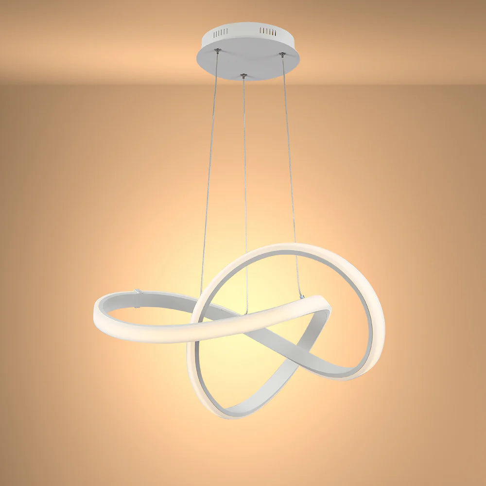 LED Double Triple Loop-Infinity White-Black-Gold Finishing 4000K Natural Cool White Modern Contemporary Nordic Scandinavian Pendant Ceiling Light 1