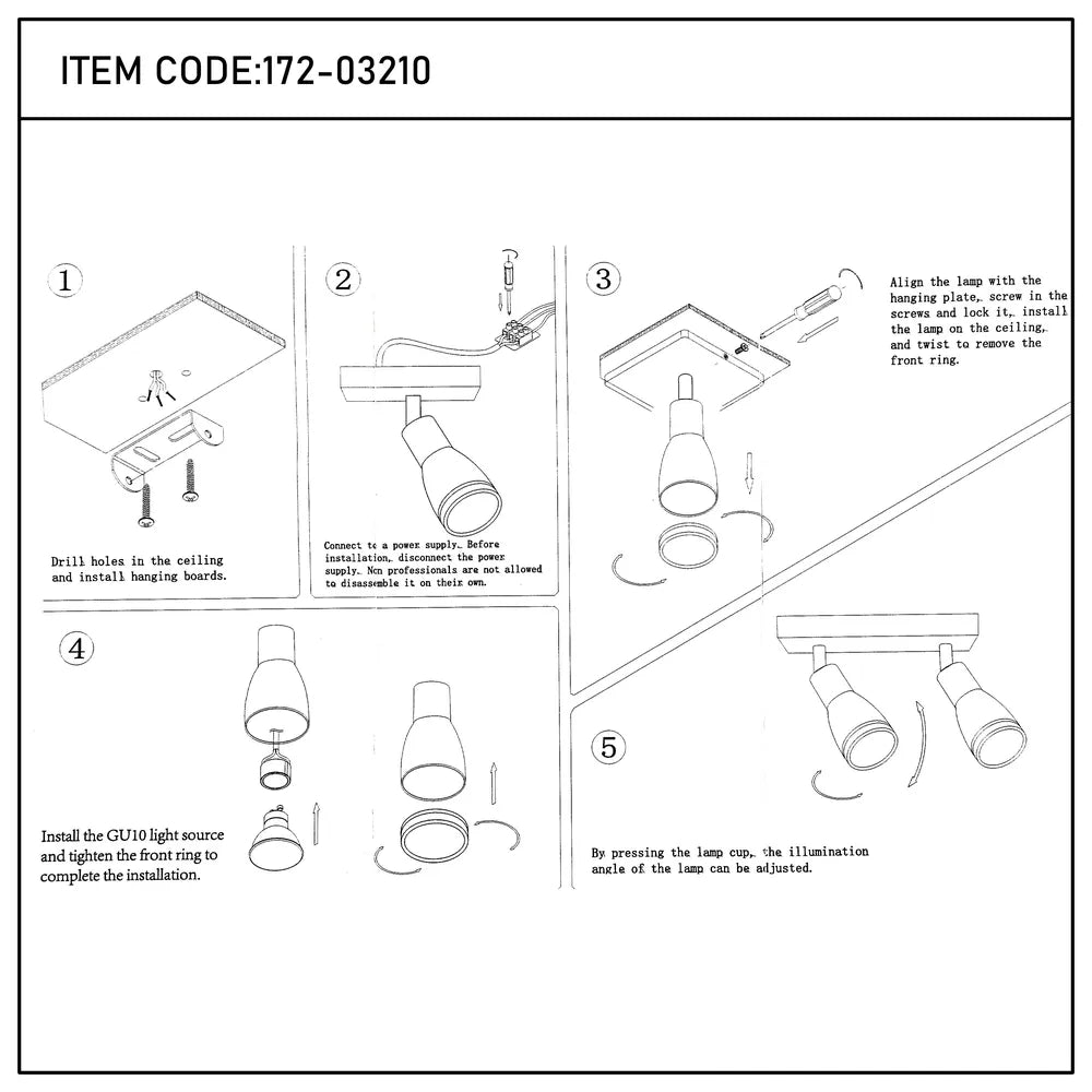 Manual de usuario para el Foco de Techo Luma Cylindro GU10-172-03210