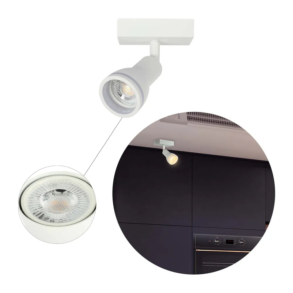 Plano cercano del Luma Cylindro GU10 Spotlight Fixture-172-03216