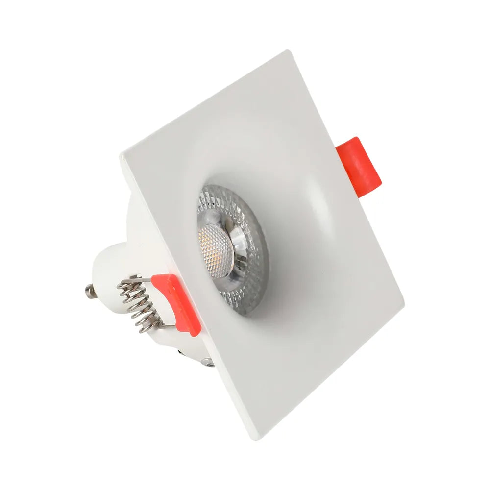 Foco Empotrable GU10 TEKLED Lunar Antirreflejo Cuadrado Fijo - Blanco - 143-03995