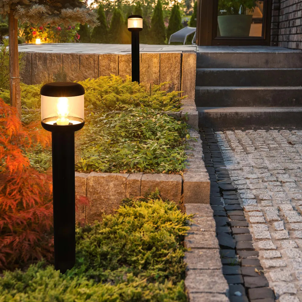 Luz de Bolardo Exterior TEKLED LunaVista Luz de Bolardo Exterior Negro E27-Título Predeterminado-257-03064