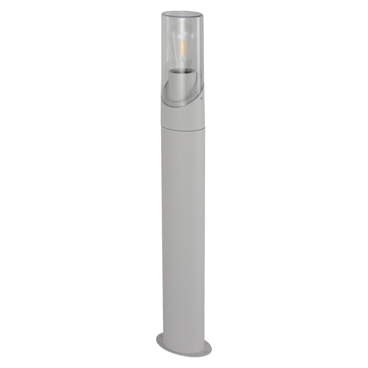 Luz de camino exterior tipo bollard, perfecta para jardines modernos, con diseño elegante y compatible con bombillas E27.