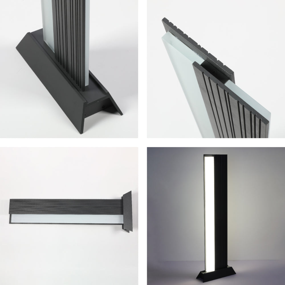 Luz de camino LED exterior, ideal para jardines y paseos, con diseño moderno y funcionalidad innovadora.