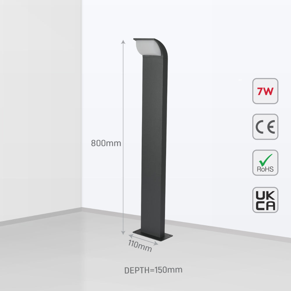 Luz de camino LED de exterior, ideal para jardines contemporáneos, elegante balaustre que ilumina senderos y áreas al aire libre.