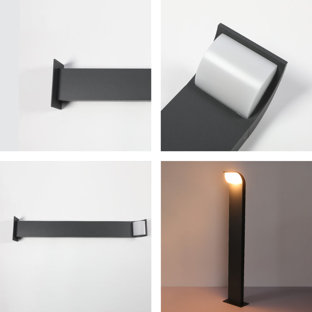 Luz de sendero LED para exteriores, ideal para jardines modernos, resaltando caminos y áreas ajardinadas con un estilo contemporáneo.