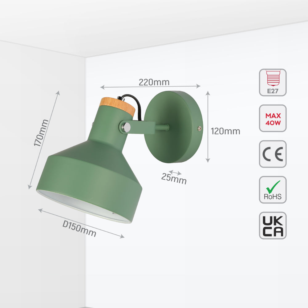 Luz de pared de madera nórdica, ideal para sala de estar con decoración minimalista y moderna, añadiendo un toque acogedor.