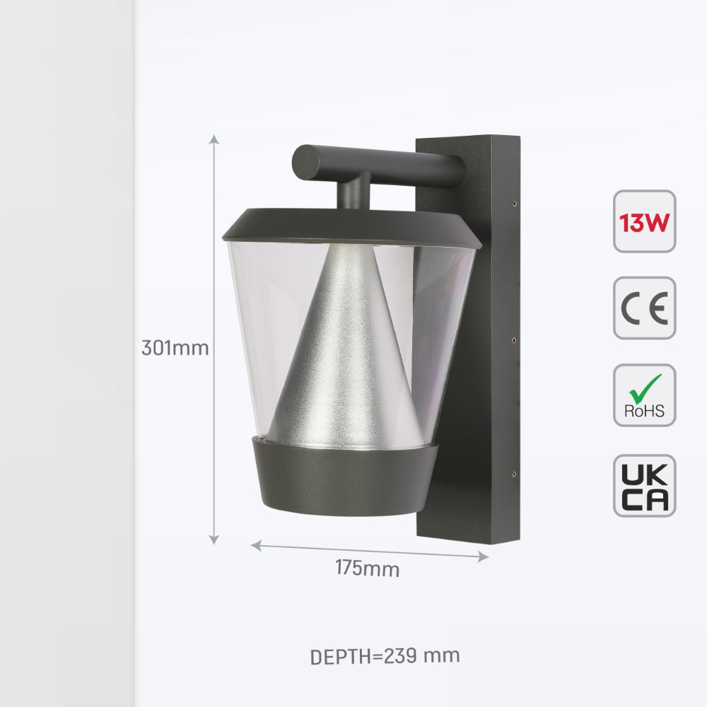 Luz de pared LED para exteriores, ideal para jardines, con diseño moderno y funcionalidad avanzada. Perfecta para decoraciones contemporáneas.