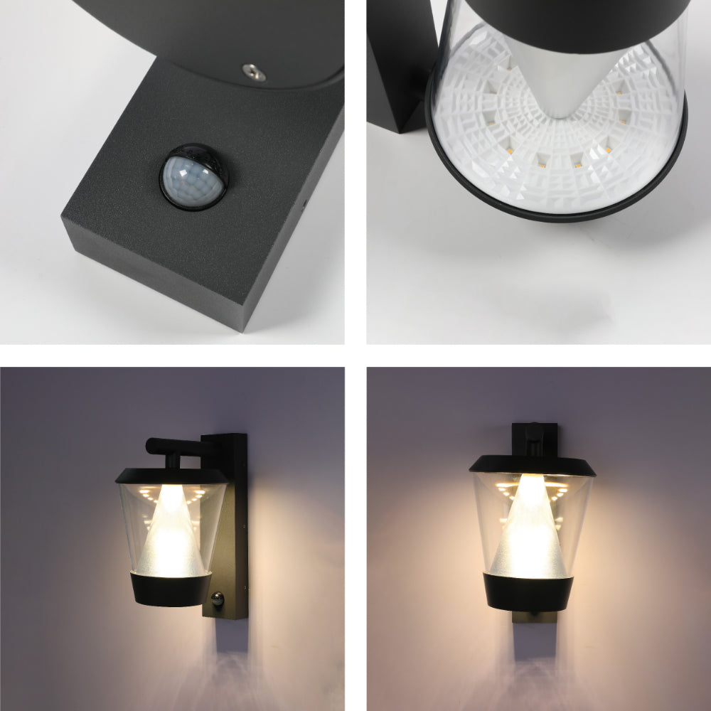 Lámpara de pared exterior LED, ideal para jardines o patios con estilo contemporáneo y elegante. Aporta luz brillante y moderna.