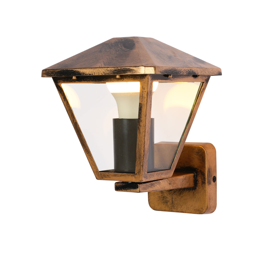 Lámpara de pared para exterior en un estilo contemporáneo, ideal para patios y terrazas modernas. Diseño elegante y funcional.