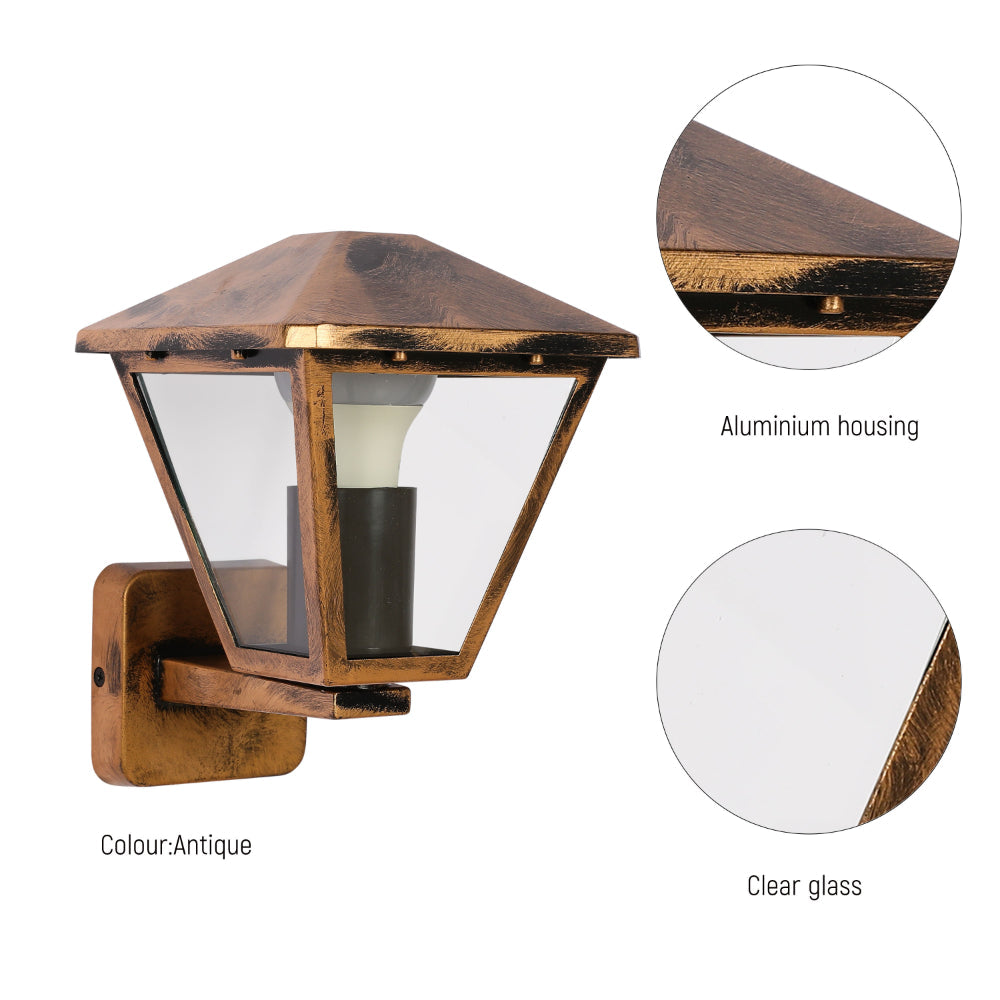 Lámpara de pared exterior estilo paravento, perfecta para jardines con decoración rústica y contemporánea, ideal para crear ambientes acogedores.