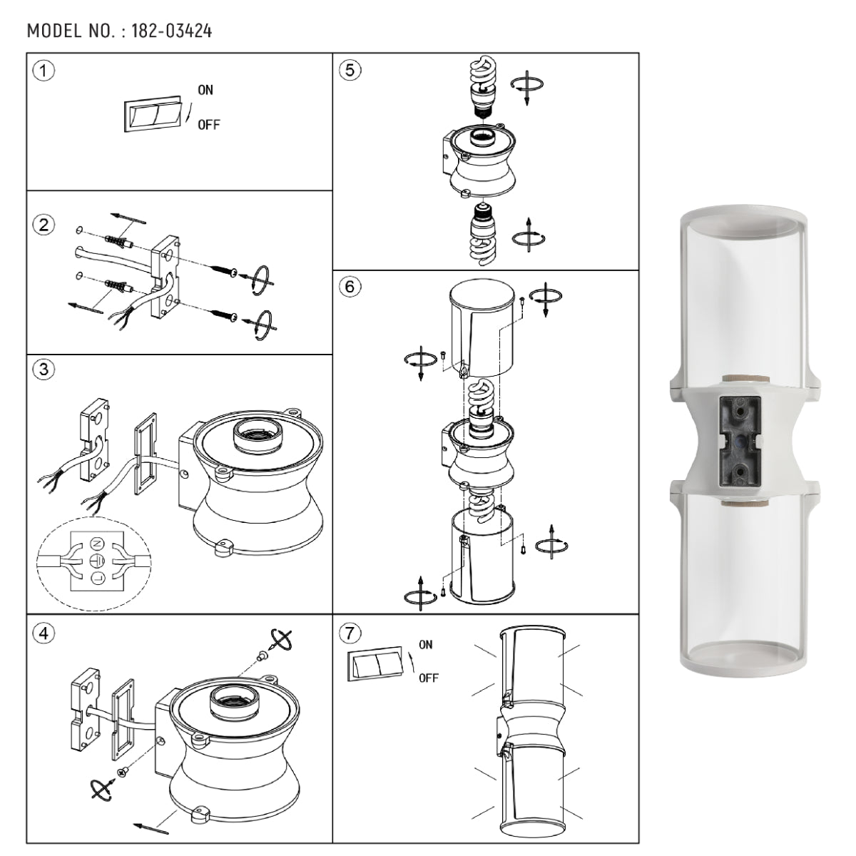 Dibujo técnico de luz de pared exterior vintage clásica, ideal para jardines y entradas, con diseño elegante y protección IP54.