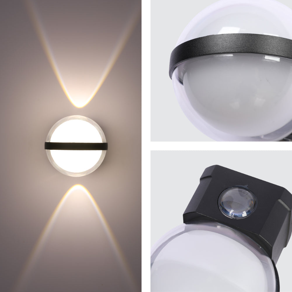 Luz de pared decorativa moderna, ideal para decorar espacios elegantes con estilo contemporáneo, emitiendo luz arriba y abajo.