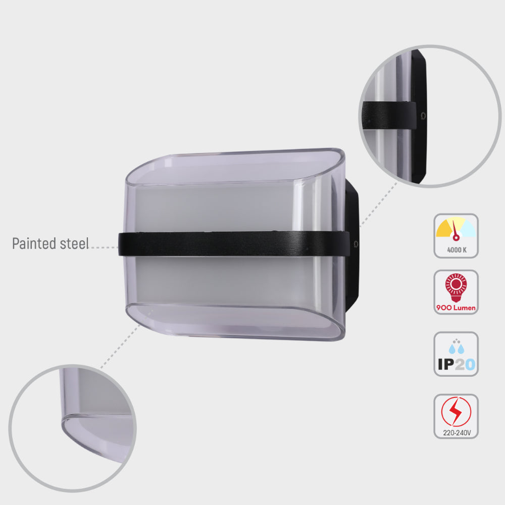 Luz de pared LED moderna de tres fuentes, ideal para salas de estar con decoración contemporánea, proporcionando un ambiente acogedor.