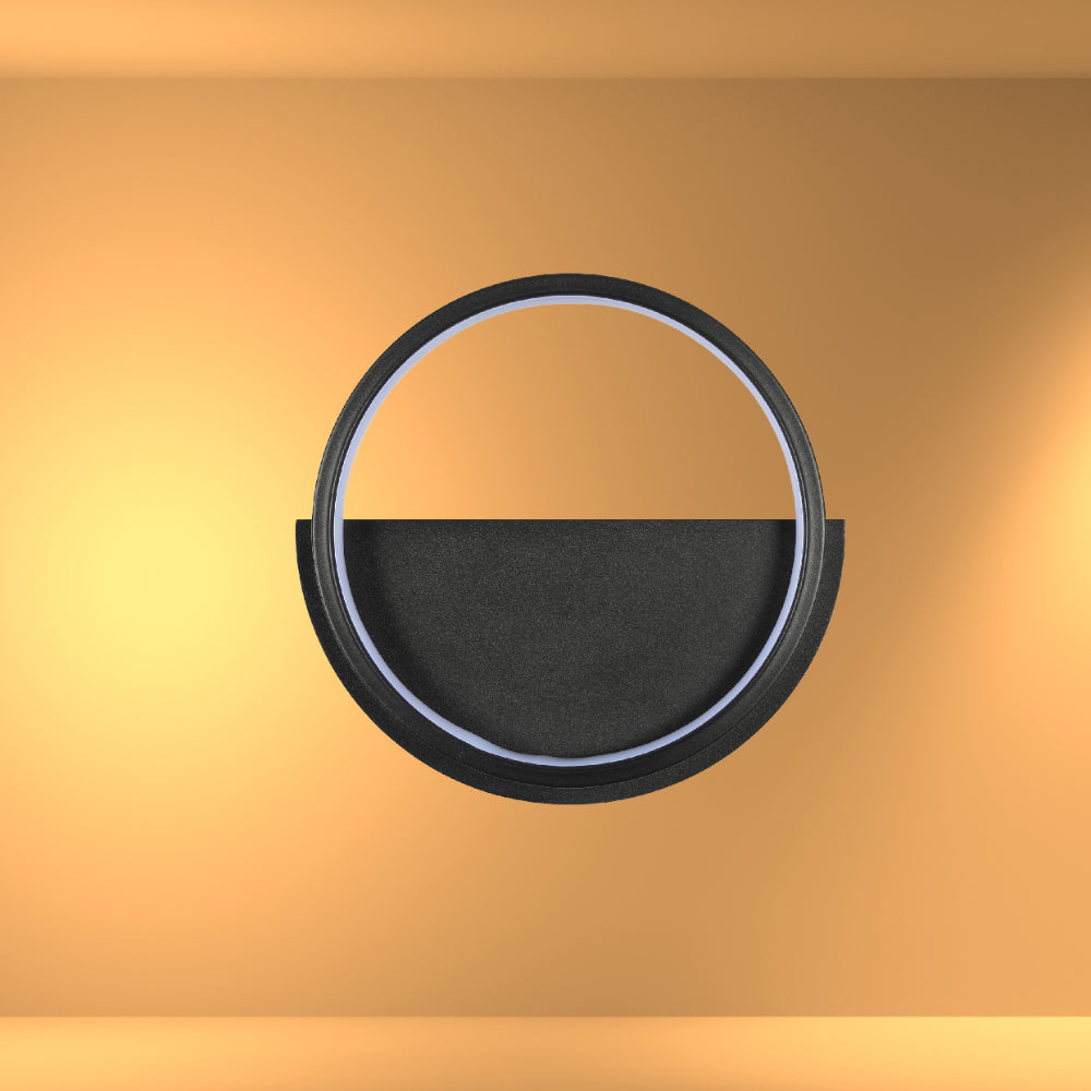 Imagen de luz de pared LED redonda de 3000K, perfecta para habitaciones modernas y minimalistas.