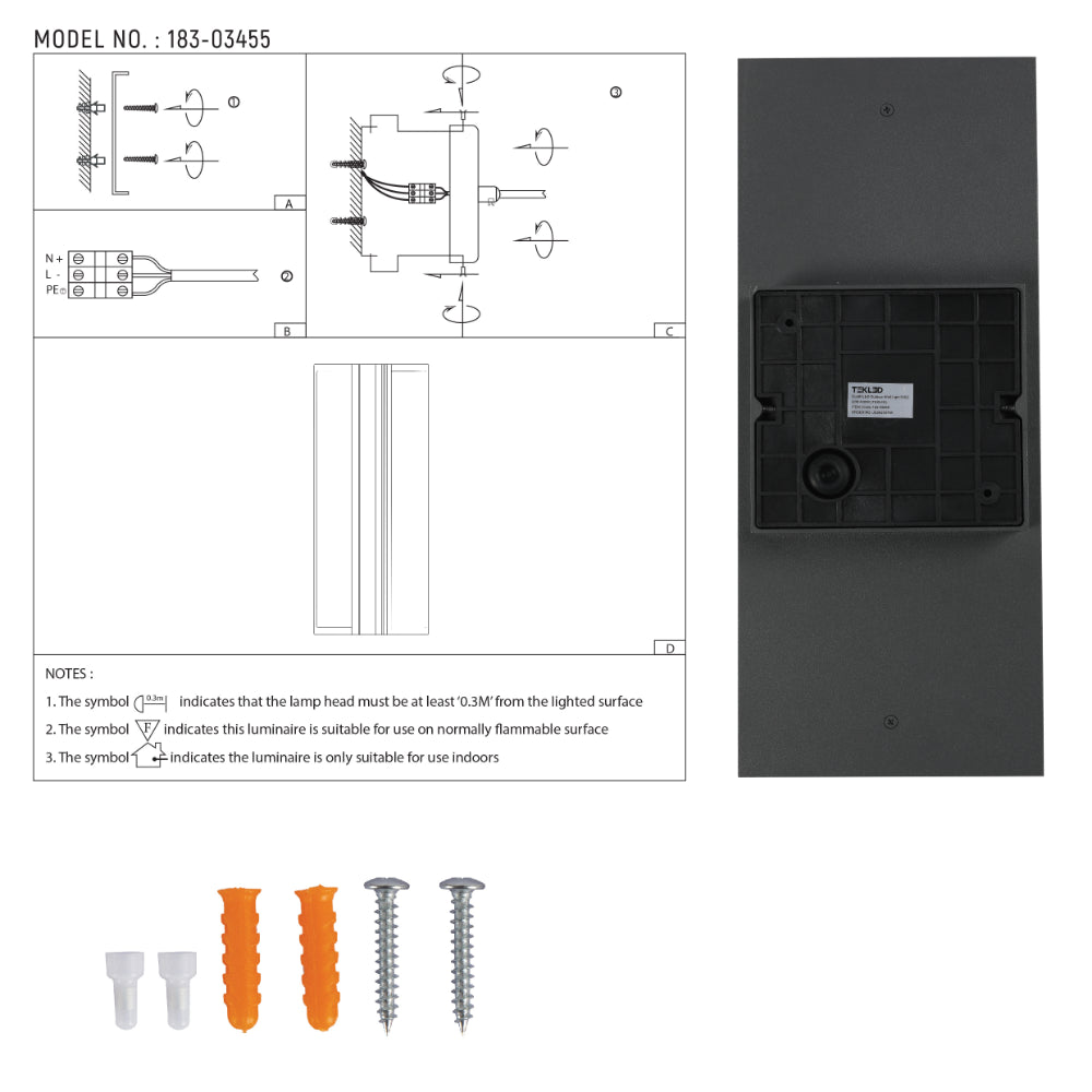 Luz de pared exterior LED de 20W, ideal para jardines en estilo contemporáneo, resistencia y eficiencia en iluminación.
