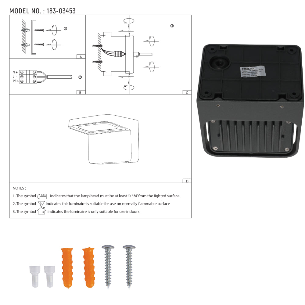 Imagen principal de un aplique de pared LED exterior de diseño moderno, ideal para terrazas y jardines con estilo contemporáneo.