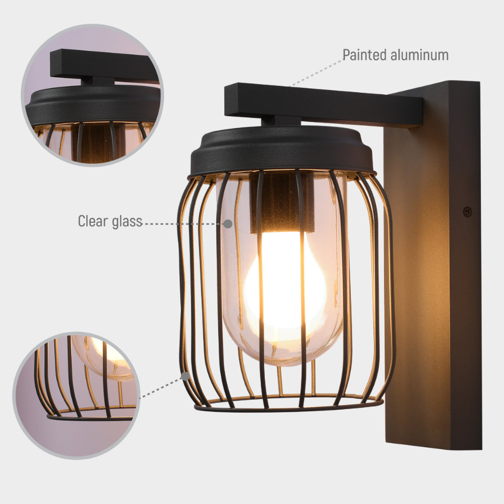 Luz de pared exterior Tuela en gris oscuro, ideal para jardines y patios en decoraciones modernas y contemporáneas.