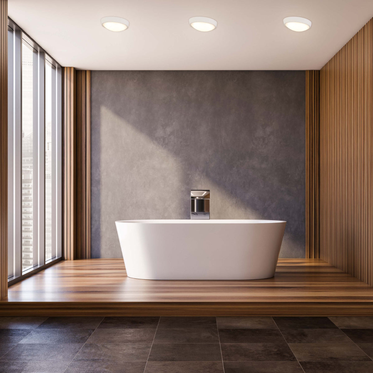 Imagen del aplique de luz LED empotrado IP65, ideal para terrazas y entradas en decoración moderna.