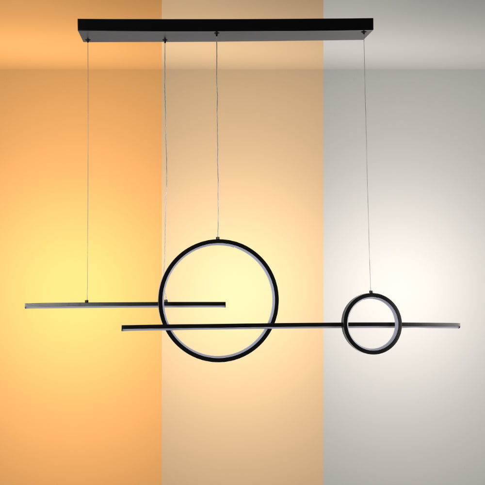 Luz de techo LED moderna en estilo escandinavo, ideal para comedores con decoraciones contemporáneas y funcionalidad versátil.