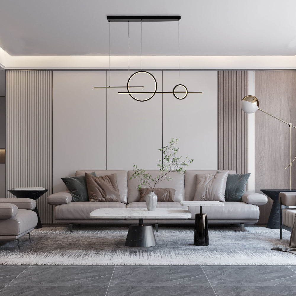 Luz de techo LED moderna, ideal para comedores en estilo escandinavo, con diseño elegante y función de cambio de temperatura de color.